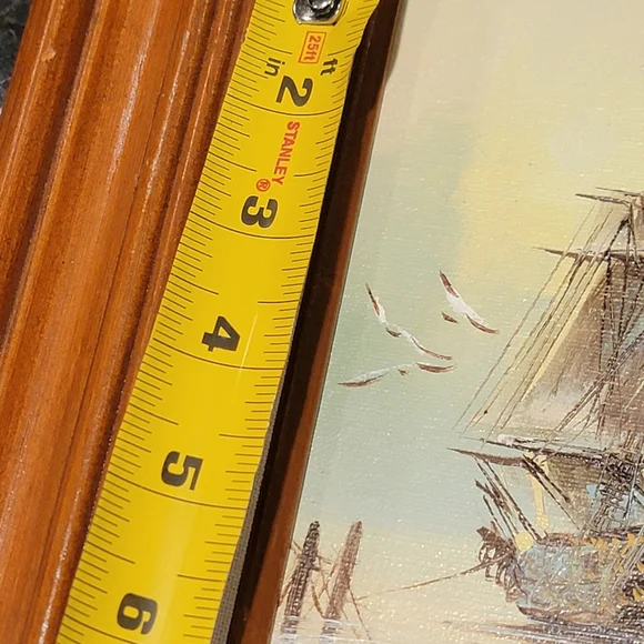PIRATE SHIP OIL PAINTING
